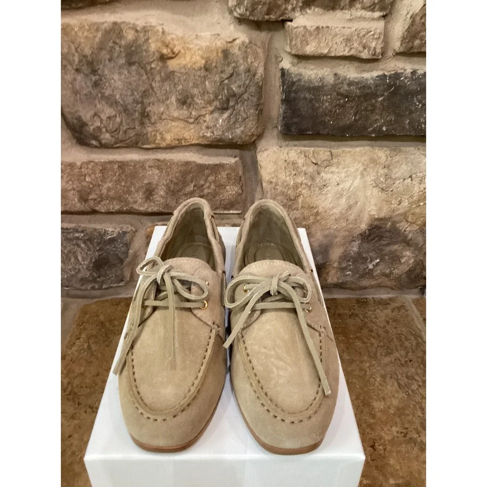 SIMKHAI Danner Suede Boat Shoes Desert Tan Loafers Size 36 US 5.5 NEW